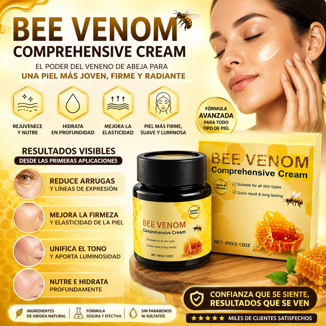 Crema Reparadora de la Piel de Veneno de Abeja - 😱50% DE DESCUENTO😱