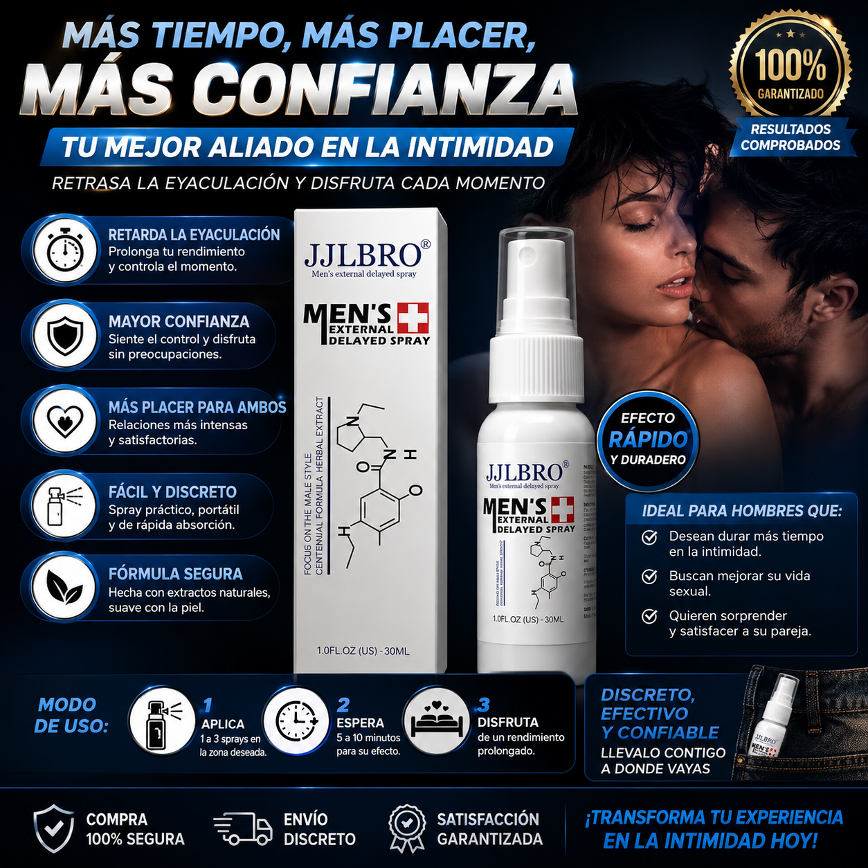 JJLBRO Delay Spray – Dura Más, Disfruta Más + Envío Gratis 🚀