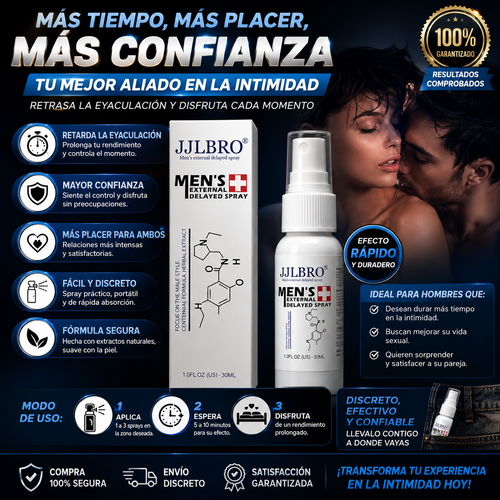 JJLBRO Delay Spray – Dura Más, Disfruta Más + Envío Gratis 🚀